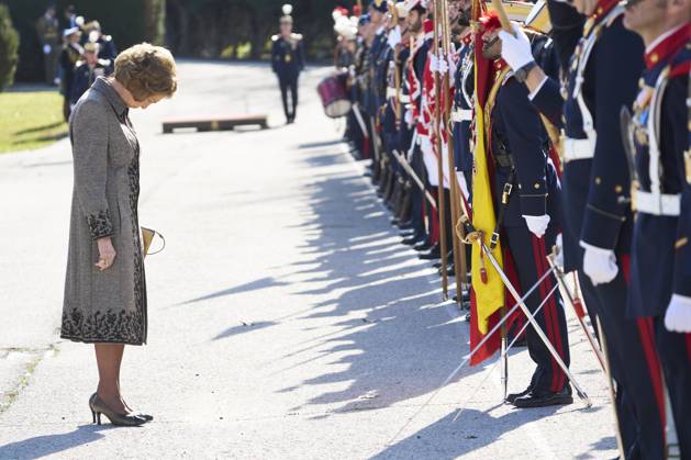 Bilder des Jahres 2024, Entertainment 01 Januar Entertainment Themen der Woche KW04 Entertainment Bilder des Tages 26-01-2024 Madrid Queen Sofia attend the act of the oath or promise before the flag of Spain at the barracks of the royal guard at El Pardo palace in Madrid. No Spain PPE Thorton El Pardo Spain  Copyright: xPPEx