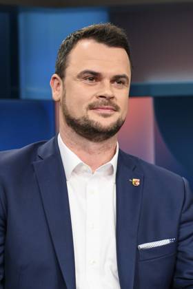 Tino Schomann (CDU), Landrat des Landkreises Nordwestmecklenburg, hart aber fair Polittalk, TV, Format, mit Moderator - Louis Klamroth, Das Erste, 05.02. 2024, Foto: HMB Media Uwe Koch Copyright: HMBxMedia UwexKoch