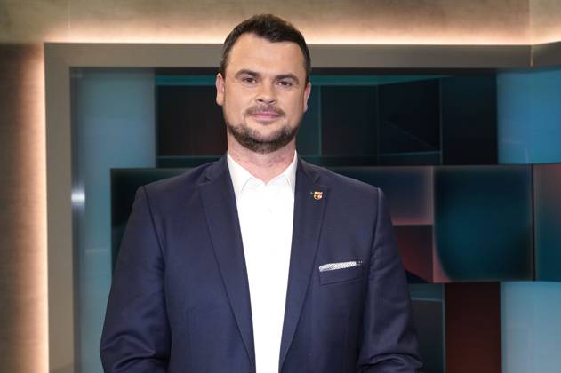 Tino Schomann in der ARD-Talkshow hart aber fair im Studio Adlershof. Berlin, 05.02.2024