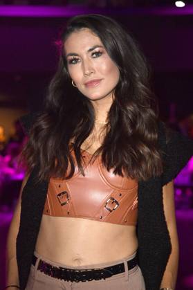 Fiona Erdmann bei der Marcel Ostertag Fashion Show auf der Berlin Fashion Week Autumn Winter 2024 in der Verti Music Hall. Berlin, 07.02.2024