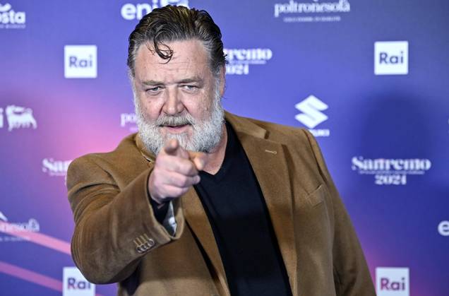 Bilder des Jahres 2024, Entertainment 02 Februar Entertainment Themen der Woche KW06 Entertainment Bilder des Tages February 8, 2024, Sanremo: Australian actor Russel Crowe poses during a photocall at the 74th Sanremo Italian Song Festival, Sanremo, Italy, 08 February 2024. The festival runs from 06 to 10 February 2024. ANSA RICCARDO ANTIMIANI Sanremo  - ZUMAa110 20240208_zaf_a110_138 Copyright: xRiccardoxAntimianix
