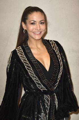 Fiona Erdmann bei der Danny Reinke Fashion Show auf der Berlin Fashion Week Autumn Winter 2024 in der Verti Music Hall. Berlin, 07.02.2024