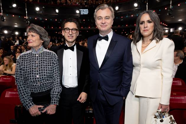 49eme Ã dition de la cÃ rÃ monie des CÃ sar Ã l?Olympia Ã Paris VÃ ronique Cayla, prÃ sidente de l?acadÃ mie des CÃ sar, Maxima Saada, Christopher Nolan et sa femme Emma Thomas - 49eme Ã dition de la cÃ rÃ monie des CÃ sar Ã l?Olympia Ã Paris le 23 fÃ vrier 2024 Dominique Jacovides Olivier Borde Bestimage 49th Cesar Film Awards at L Olympia on February 23, 2024 in Paris Paris France  Copyright: xBORDE-JACOVIDESx xBESTIMAGExBORDE-JACOVIDESx xBESTIMAGEx