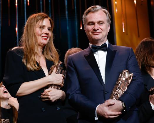 49eme ceremonie des CESAR. Salle. 49th Cesar Ceremony. Stage. 302014 2024-02-24 Paris France Triet, Justine; Nolan, Christopher  Copyright: xRomualdxMeigneuxx xStarfacex STAR_302014_151