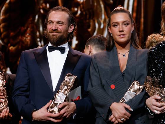 49eme ceremonie des CESAR. Salle. 49th Cesar Ceremony. Stage. 302014 2024-02-24 Paris France Exarchopoulos, Adele; Worthalter, Arieh  Copyright: xRomualdxMeigneuxx xStarfacex STAR_302014_162