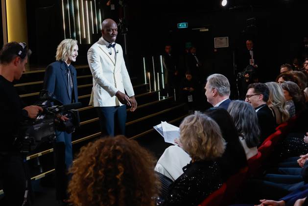49eme ceremonie des CESAR. Salle. 49th Cesar Ceremony. Stage. 302014 2024-02-24 Paris France Nolan, Christopher; Zadi, Jean-Pascal; Girardot, Ana  Copyright: xRomualdxMeigneuxx xStarfacex STAR_302014_187