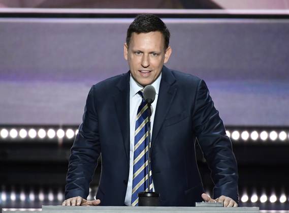 2016 Republican National Convention Peter Thiel, Venture Capitalist makes remarks at the 2016 Republican National Convention held at the Quicken Loans Arena in Cleveland, Ohio on Thursday, July 21, 2016. Credit: Ron Sachs CNP (RESTRICTION: NO New York or New Jersey Newspapers or newspapers within a 75 mile radius of New York City) Cleveland Ohio United States of America EDITORIAL USE ONLY Copyright: xx Img2017 RonxSachsx cnpphotos060856
