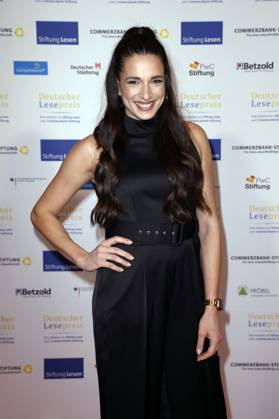 Sally Özcan bei der Verleihung des Deutschen Lesepreises 2024 im Humboldt CarrÃ . Berlin, 27.02.2024