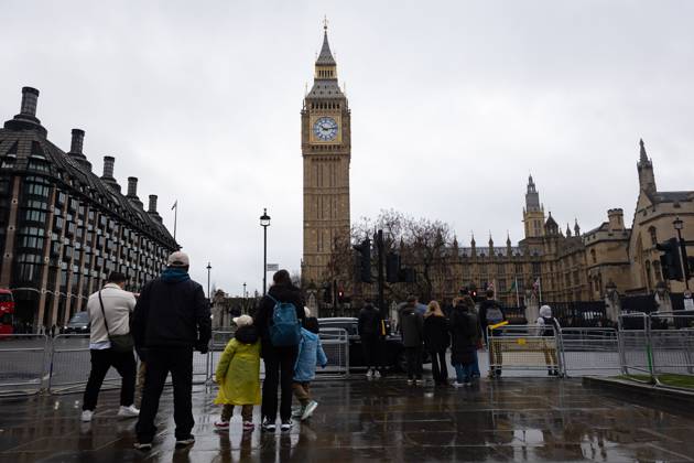 February 22, 2024, London, United Kingdom: General view of the British Houses of Parliament in London. A motion of no confidence in House of Commons speaker Lindsay Hoyle has now been signed by more than 70 MPs after he broke with the convention to allow a vote on Labouris Gaza ceasefire amendment. London United Kingdom - ZUMAs197 20240222_aaa_s197_388 Copyright: xTejasxSandhux