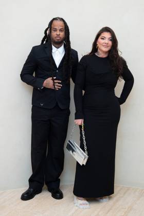 PFW Simon Jacquemus Medal Photocall Kalash and Clara Kata attending the Simon Jacquemus Chevalier de l ordre des Arts et des Lettres Medal Ceremony as part of Paris Fashion Week in Paris, France on March 02, 2024. Photo by Aurore Marechal ABACAPRESS.COM Paris France  Copyright: xMarechalxAurore ABACAx
