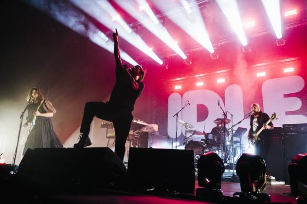 Bilder des Jahres 2024, Entertainment 03 März Entertainment Themen der Woche KW11 Entertainment Bilder des Tages Konzert von den Idles in Berlin Am 15.03.2024 spielte die britische Post-Punk Band Idles ein Konzert in der Berliner Max-Schmeling-Halle., Berlin Berlin Deutschland Prenzlauer Berg