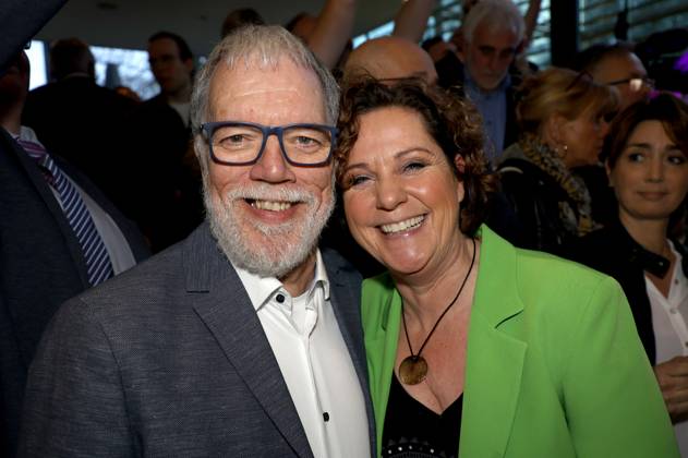 Wolfgang Trepper und Steffi Neu bei der Verleihung des Comedy-Preises Recklinghäuser Hurz im Ruhrfestspielhaus. Recklinghausen, 18.03.2024