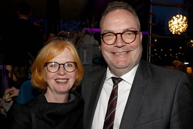 Bobo Klimpel mit Frau Sabine bei der Verleihung des Comedy-Preises Recklinghäuser Hurz im Ruhrfestspielhaus. Recklinghausen, 18.03.2024