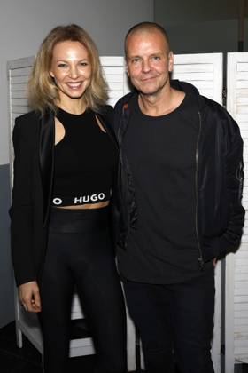 Birte Glang mit Ehemann Andre Tegeler DJ Moguai bei der Verleihung des Comedy-Preises Recklinghäuser Hurz im Ruhrfestspielhaus. Recklinghausen, 18.03.2024