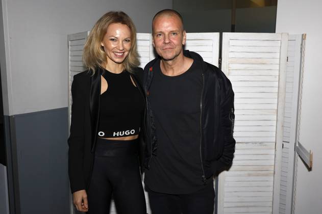Birte Glang mit Ehemann Andre Tegeler DJ Moguai bei der Verleihung des Comedy-Preises Recklinghäuser Hurz im Ruhrfestspielhaus. Recklinghausen, 18.03.2024