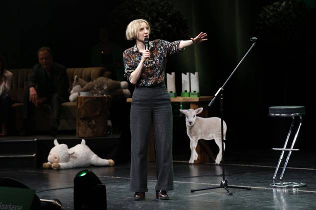 Shari Litt bei der Verleihung des Comedy-Preises Recklinghäuser Hurz im Ruhrfestspielhaus. Recklinghausen, 18.03.2024