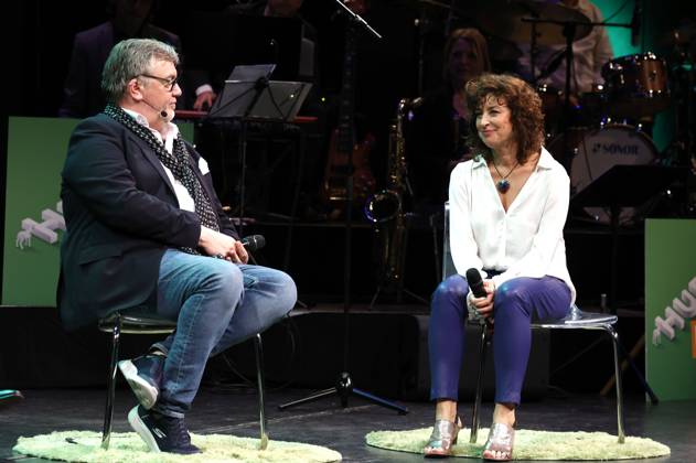 Hape Kerkeling und Isabel Varell bei der Verleihung des Comedy-Preises Recklinghäuser Hurz im Ruhrfestspielhaus. Recklinghausen, 18.03.2024