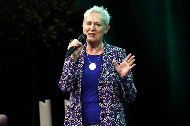 Lioba Albus bei der Verleihung des Comedy-Preises Recklinghäuser Hurz im Ruhrfestspielhaus. Recklinghausen, 18.03.2024