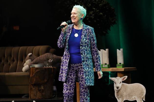 Lioba Albus bei der Verleihung des Comedy-Preises Recklinghäuser Hurz im Ruhrfestspielhaus. Recklinghausen, 18.03.2024