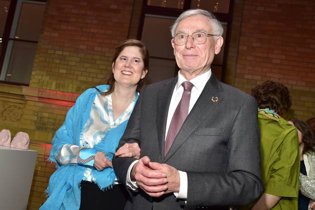22. HörfilmPreis 2024 Horst Köhler mit Tochter Dr. ULRIKE KRISTINA KÖHLER, 22. Deutscher Hörfilmpreis 2024 in der Hauptstadtrepräsentanz der Deutschen Telekom in Berlin, am 19.03.2024