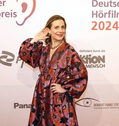 Nadine Heidenreich beim Deutschen Hoerfilmpreis 2024 in der Hauptstadtrepraesentanz der Deutschen Telekom Berlin.