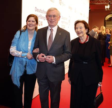 Ulrike Koehler, Horst Koehler, Eva Luise Koehler beim Deutschen Hoerfilmpreis 2024 in der Hauptstadtrepraesentanz der Deutschen Telekom Berlin.