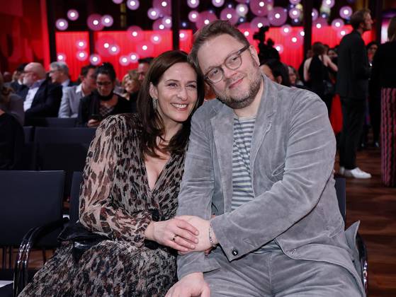 Ulrike Frank, Marc Schubring beim Deutschen Hoerfilmpreis 2024 in der Hauptstadtrepraesentanz der Deutschen Telekom Berlin.