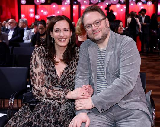 Ulrike Frank, Marc Schubring beim Deutschen Hoerfilmpreis 2024 in der Hauptstadtrepraesentanz der Deutschen Telekom Berlin.