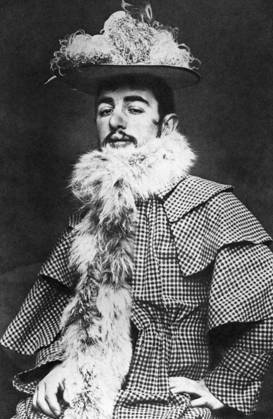 HENRI DE TOULOUSE-LAUTREC (1864-1901). French painter. The artist in womens clothing, c1890.  Copyright: xGRANGERx xGRANGERx 0033197