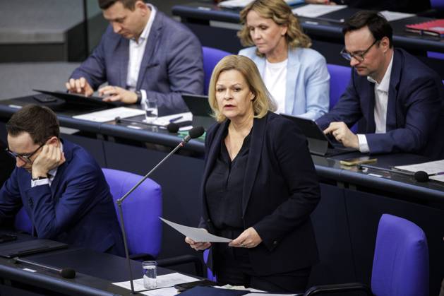 Nancy Faeser, Bundesministerin fuer Inneres und Heimat, aufgenommen waehrend der Regierungsbefragung. aufgenommen waehrend der Regierungsbefragung im Deutschen Bundestag. Berlin, 20.03.2024. Berlin Deutschland Copyright: xJaninexSchmitzxphotothek.dex