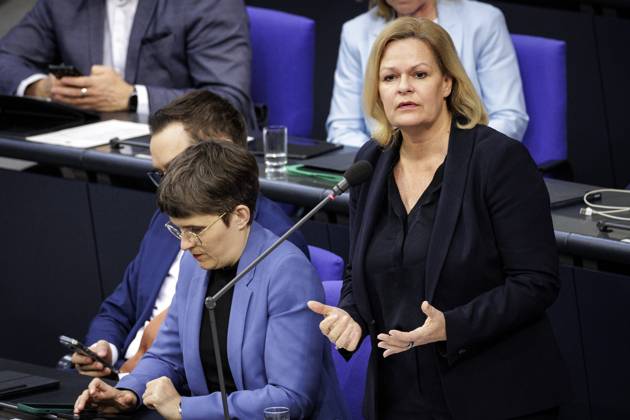 Nancy Faeser, Bundesministerin fuer Inneres und Heimat, aufgenommen waehrend der Regierungsbefragung. aufgenommen waehrend der Regierungsbefragung im Deutschen Bundestag. Berlin, 20.03.2024. Berlin Deutschland Copyright: xJaninexSchmitzxphotothek.dex