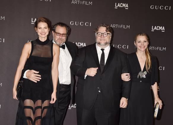 2018 LACMA Art + Film Gala - Arrivals LOS ANGELES, CA - NOVEMBER 03: (L-R) Louise Kugelberg, Julian Schnabel, Guillermo del Toro and Kim Morgan arrive at the 2018 LACMA Art + Film Gala at LACMA on November 3, 2018 in Los Angeles, California., Credit:Joe Sutter PacificCoastNews Avalon 0534546453