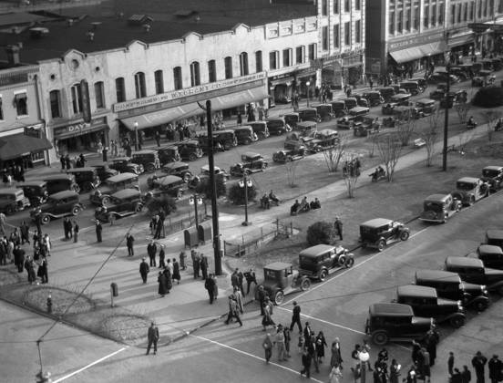 GEORGIA: MAIN STREET, 1936. Aerial view of Main Street, Macon, Georgia. Photograph by Walker Evans in March 1936.  Copyright: xGRANGERx xGRANGERx 0120324