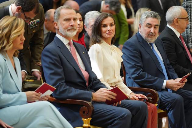 Spanish King Felipe VI and Queen Letizia Ortiz during National Sports awards in Madrid on Thursday, 04 April 2024. Cordon Press 