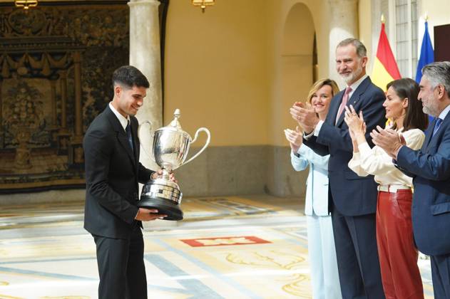 Spanish King Felipe VI and Queen Letizia Ortiz during National Sports awards in Madrid on Thursday, 04 April 2024. Carlos Alcaraz Cordon Press 