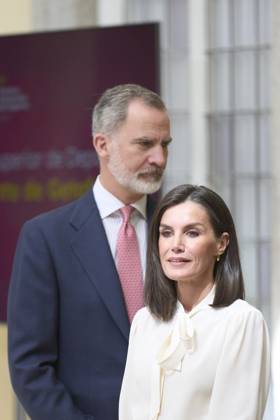 05-04-2024 Madrid Queen Letizia and King Felipe attend the 2022 national sports awards at the El Pardo palace in Madrid. No Spain Â  Copyright: xPPEx