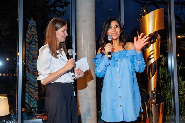 Die DEUTSCHE FILMAKADEMIE lädt zum Nominiertenabend des DEUTSCHEN FILMPREISES 2024 Alexandra Maria Lara und Samira El Ouassil beim Lola Nominiertenabend des Deutschen Filmpreises 2024 in der Bar Brass am 13.04.2024 in Berlin. Copyright: xEventpressxKochanx