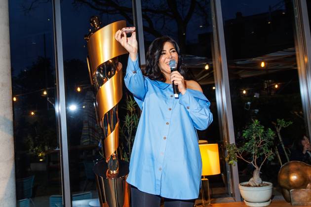 Die DEUTSCHE FILMAKADEMIE lädt zum Nominiertenabend des DEUTSCHEN FILMPREISES 2024 Samira El Ouassil beim Lola Nominiertenabend des Deutschen Filmpreises 2024 in der Bar Brass am 13.04.2024 in Berlin. Copyright: xEventpressxKochanx