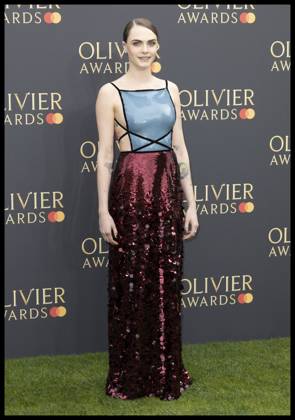 . 14 04 2024. London, United Kingdom. Cara Delevingne arriving at the Olivier Awards in London. xStephenxLockx xi-Imagesx IIM-25122-0035