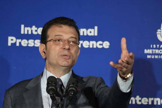 A press conference for the international media by newly elected Istanbul Mayor Ekrem Imamoglu, Istanbul, Turkey, April 18, 2024. (CTKxPhoto PavelxNemecek) CTKPhotoF202404180028901  CTKPhotoF202404180028901