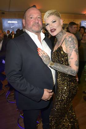 Melanie Müller mit Freund Andreas Kunz bei der Verleihung des 24. Radio Regenbogen Award 2024 in der Europa-Park Arena. Rust, 19.04.2024