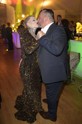 Melanie Müller mit Freund Andreas Kunz bei der Verleihung des 24. Radio Regenbogen Award 2024 in der Europa-Park Arena. Rust, 19.04.2024