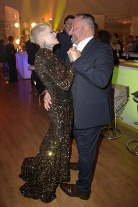 Melanie Müller mit Freund Andreas Kunz bei der Verleihung des 24. Radio Regenbogen Award 2024 in der Europa-Park Arena. Rust, 19.04.2024