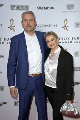 Sascha Schlichte und Alida Kurras bei der 19. Verleihung des Felix Burda Award 2024 im Hotel Adlon Kempinski. Berlin, 21.04.2024