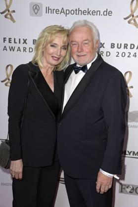 Wolfgang Kubicki mit Ehefrau Annette Marberth-Kubicki bei der 19. Verleihung des Felix Burda Award 2024 im Hotel Adlon Kempinski. Berlin, 21.04.2024
