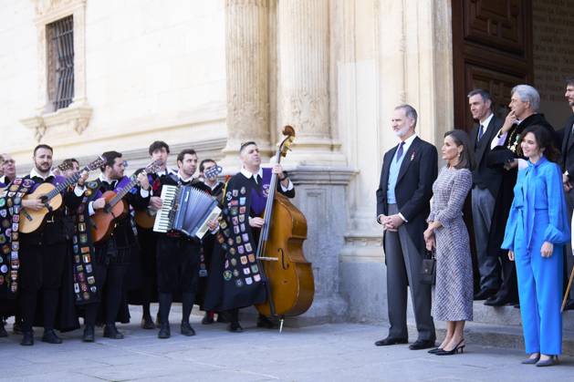 23-04-2024 Madrid Queen Letizia and King Felipe attend the Spanish Miguel de Cervantes 2023 literature prize, awarded to Luis Mateo Diez, at the auditorium of the university of Alcala de Henares in Madrid. No Spain Â  Copyright: xPPEx