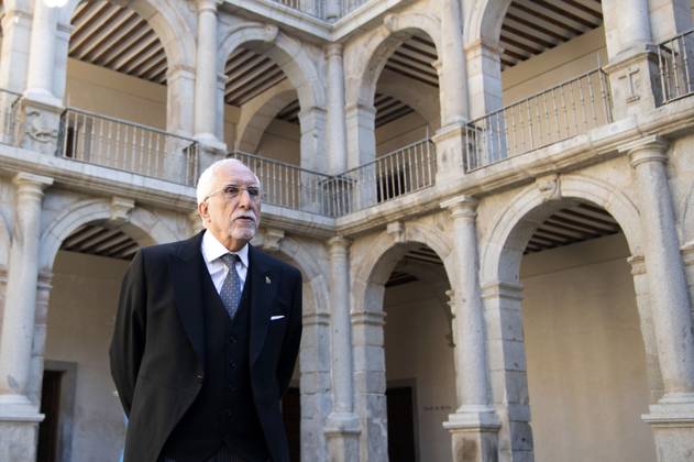 Luis Mateo Diez bei der Verleihung des Premio Miguel de Cervantes für Literatur an Luis Mateo Diez in der Universidad de Alcala. Alcala de Henares, 23.04.2024