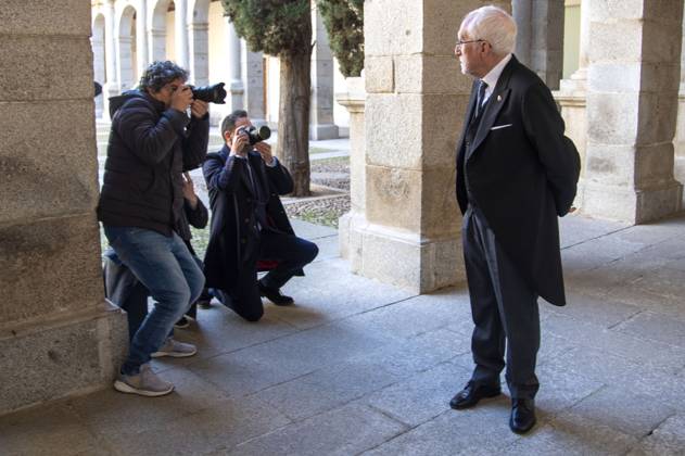 Luis Mateo Diez bei der Verleihung des Premio Miguel de Cervantes für Literatur an Luis Mateo Diez in der Universidad de Alcala. Alcala de Henares, 23.04.2024