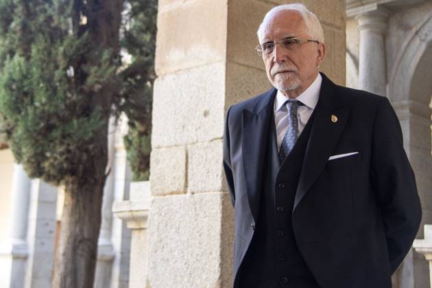 Luis Mateo Diez bei der Verleihung des Premio Miguel de Cervantes für Literatur an Luis Mateo Diez in der Universidad de Alcala. Alcala de Henares, 23.04.2024
