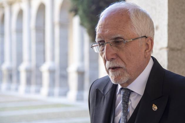 Luis Mateo Diez bei der Verleihung des Premio Miguel de Cervantes für Literatur an Luis Mateo Diez in der Universidad de Alcala. Alcala de Henares, 23.04.2024